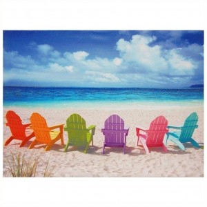 Beach Chairs Canvas Wall Art   554878270
